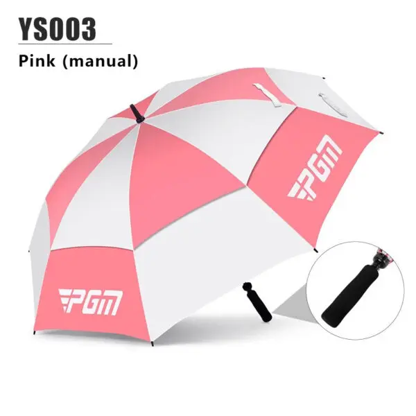 Golf Umbrella Sun Automatic Manual Styles Protection And Rain Double Layer Wear Resistant Fiberglass Material Spring And Summer - Image 6