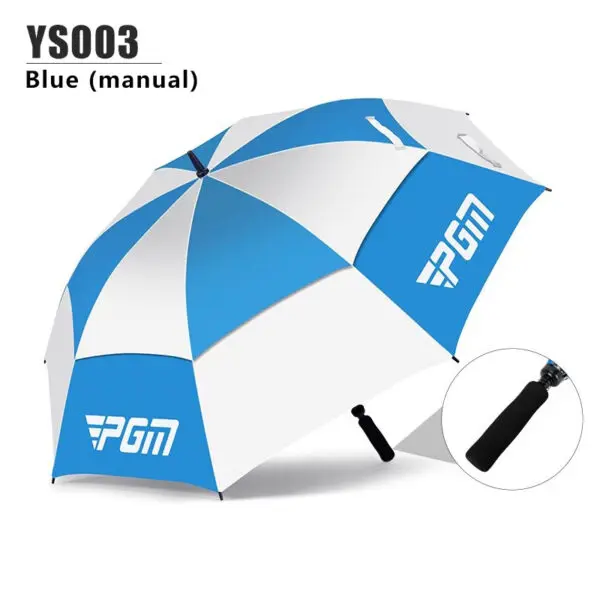 Golf Umbrella Sun Automatic Manual Styles Protection And Rain Double Layer Wear Resistant Fiberglass Material Spring And Summer - Image 7