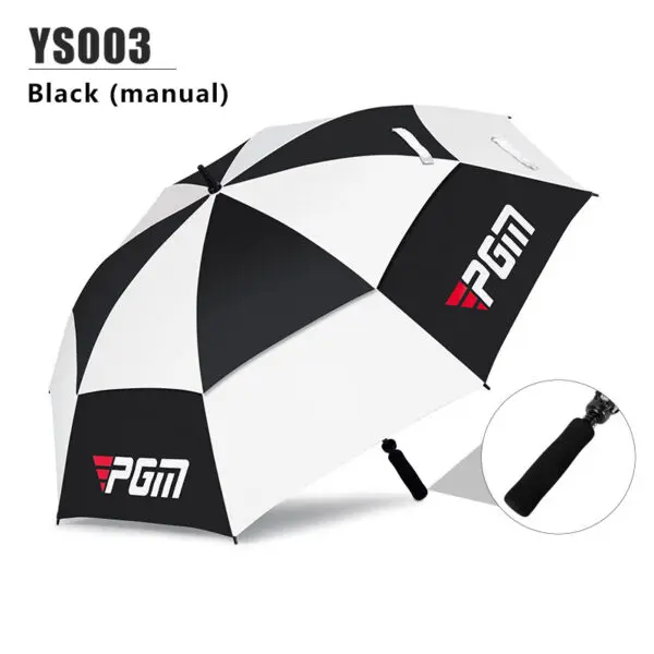 Golf Umbrella Sun Automatic Manual Styles Protection And Rain Double Layer Wear Resistant Fiberglass Material Spring And Summer - Image 11