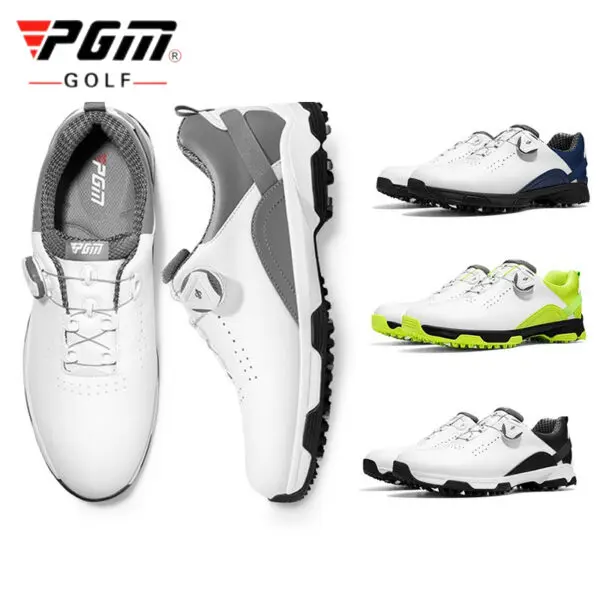 PGM New Men Golf Shoes Golf Waterproof Anti-slip Shoes Male Lightweight Breathable Sports Sneakers Outdoor Knob Buckle Footwear - Image 2