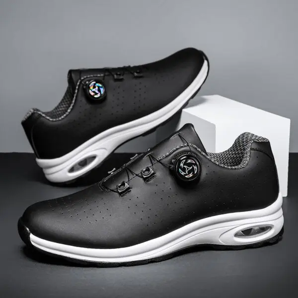 Golf Shoes Air Cushion Men Sports Running Shoes Breathable Lightweight Comfortable Athletic Nonskid Rotating Button Sneakers - Image 8