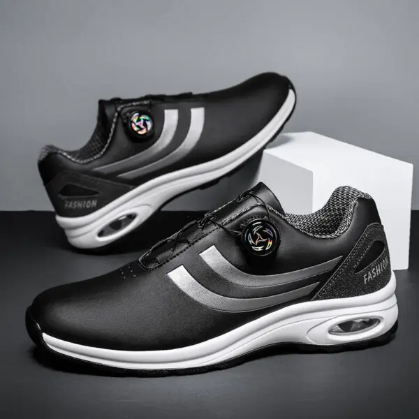 Golf Shoes Air Cushion Men Sports Running Shoes Breathable Lightweight Comfortable Athletic Nonskid Rotating Button Sneakers - Image 11