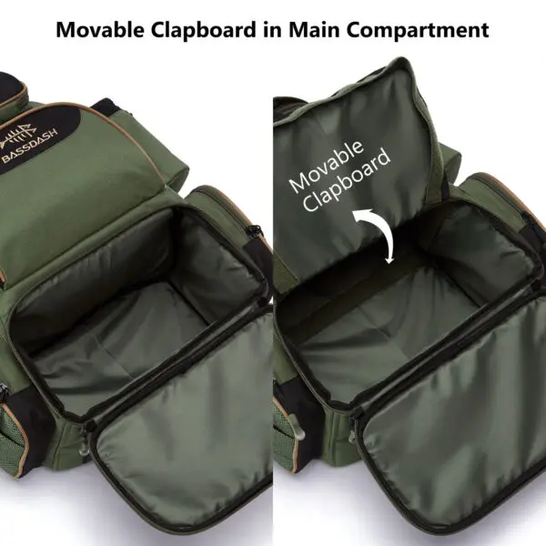 Bassdash Fishing Bag Tackle Backpack Lightweight Tactical Tackle Box Multifunctional - Image 4