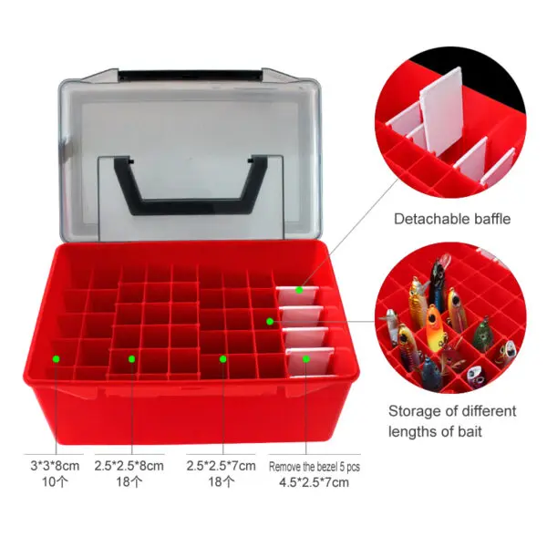 Fishing Tackle Box Squid Jig Organizer Boxes Webfoot Octopus Egi Plastic Storage Box Minnow Hard Bait Container Sea Tool Case - Image 3