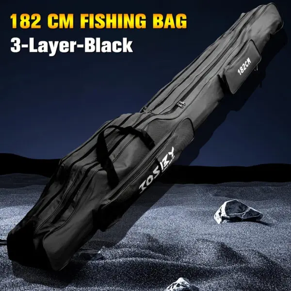 Fishing Rod bag 122/152/182CM 3 Layer Fishing backpack Outdoor Tackle Fishing bag Oxford Bag for fishing accessories equipment - Image 3