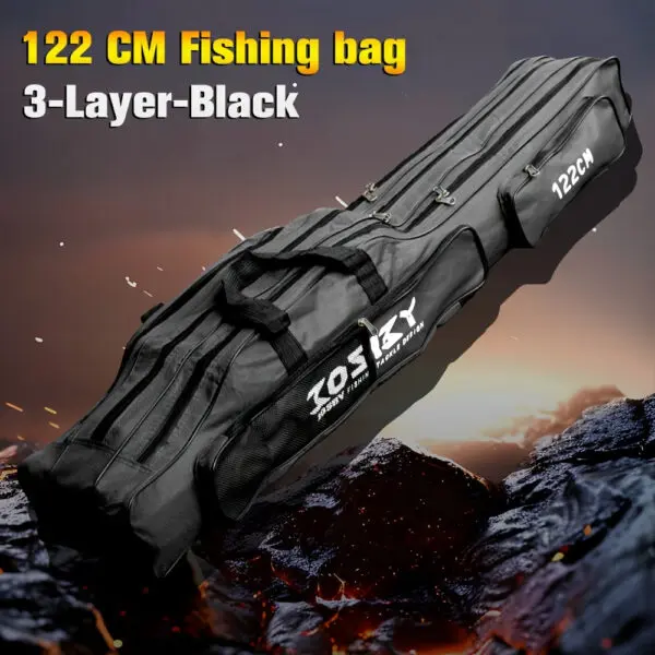 Fishing Rod bag 122/152/182CM 3 Layer Fishing backpack Outdoor Tackle Fishing bag Oxford Bag for fishing accessories equipment - Image 8