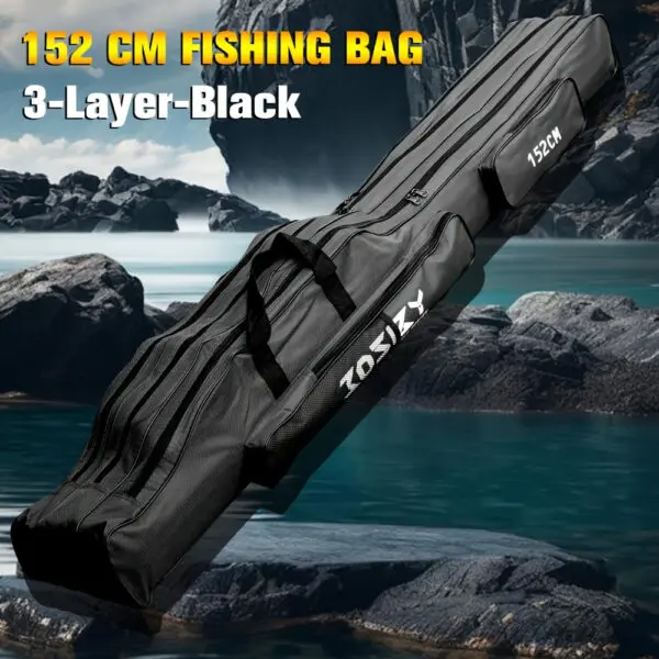 Fishing Rod bag 122/152/182CM 3 Layer Fishing backpack Outdoor Tackle Fishing bag Oxford Bag for fishing accessories equipment - Image 9