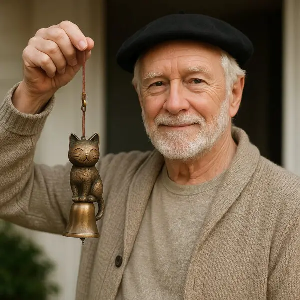Handmade Retro Cat Wind Chime Hanging Car Charm Garden Charm Decorations Crafts Wind Chimes Metal Bells - Image 5
