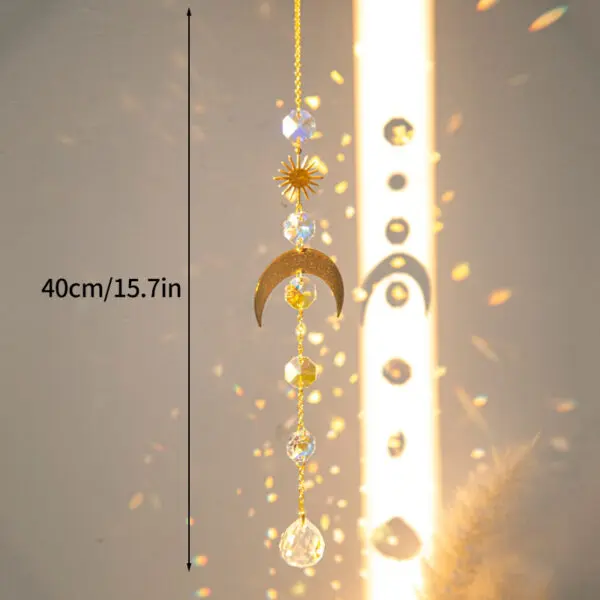 Crystal Suncatcher Crystal Wind Chimes Garden Rainbow Sun Catcher Garden Hanging Pendant Window Wind Music Home Garden Decor - Image 10