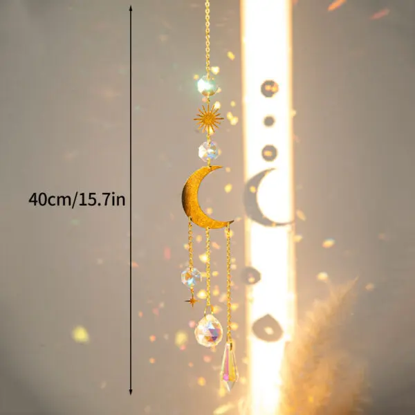 Crystal Suncatcher Crystal Wind Chimes Garden Rainbow Sun Catcher Garden Hanging Pendant Window Wind Music Home Garden Decor - Image 11