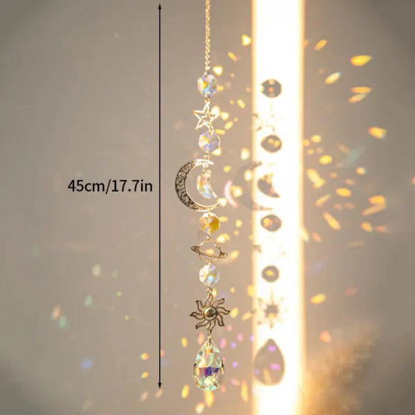 Crystal Suncatcher Crystal Wind Chimes Garden Rainbow Sun Catcher Garden Hanging Pendant Window Wind Music Home Garden Decor - Image 16