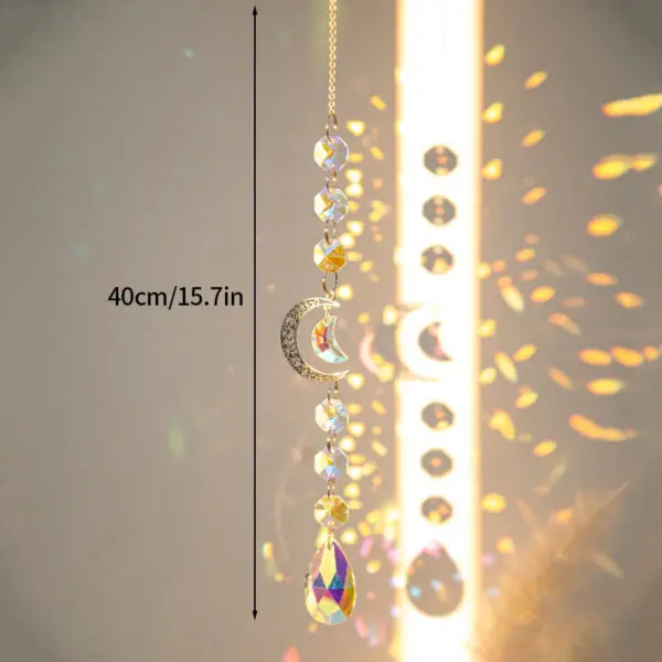 Crystal Suncatcher Crystal Wind Chimes Garden Rainbow Sun Catcher Garden Hanging Pendant Window Wind Music Home Garden Decor - Image 19