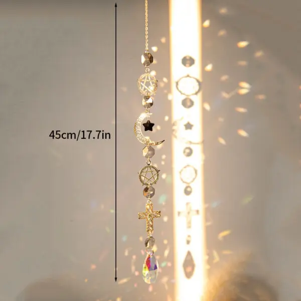 Crystal Suncatcher Crystal Wind Chimes Garden Rainbow Sun Catcher Garden Hanging Pendant Window Wind Music Home Garden Decor - Image 20