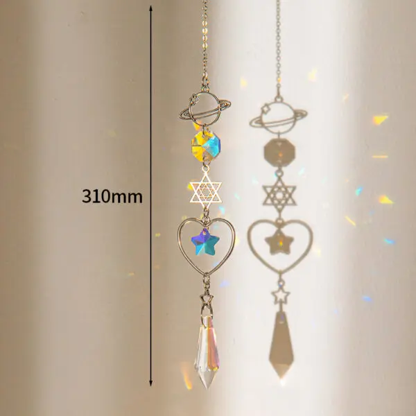 Crystal Suncatcher Crystal Wind Chimes Garden Rainbow Sun Catcher Garden Hanging Pendant Window Wind Music Home Garden Decor - Image 21
