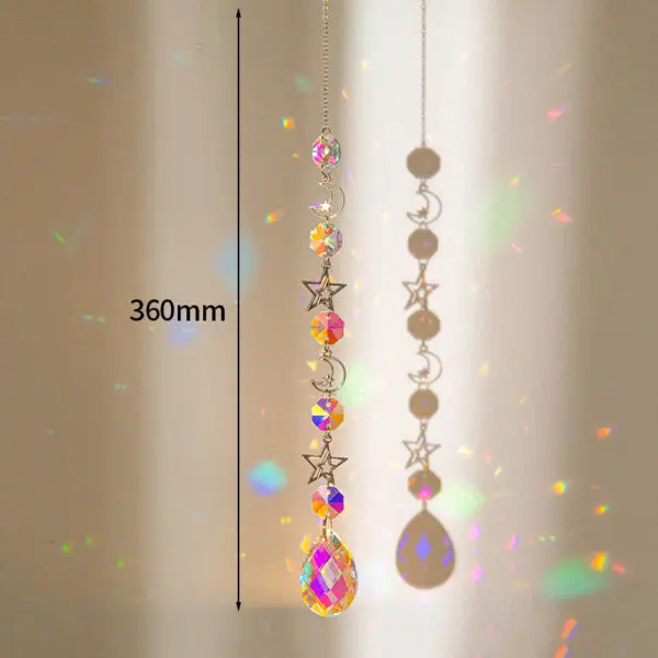 Crystal Suncatcher Crystal Wind Chimes Garden Rainbow Sun Catcher Garden Hanging Pendant Window Wind Music Home Garden Decor - Image 22
