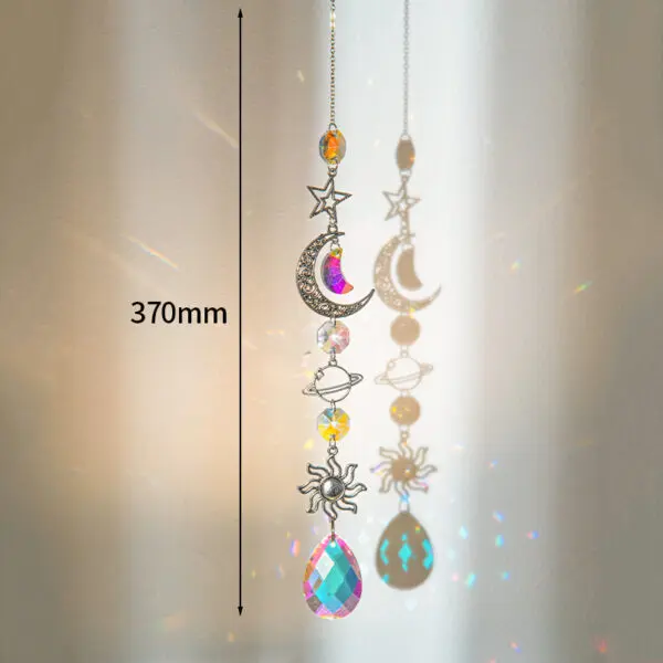 Crystal Suncatcher Crystal Wind Chimes Garden Rainbow Sun Catcher Garden Hanging Pendant Window Wind Music Home Garden Decor - Image 23