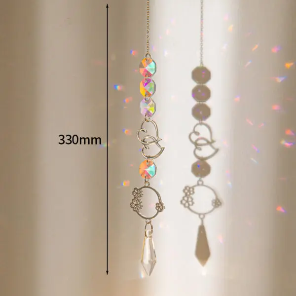 Crystal Suncatcher Crystal Wind Chimes Garden Rainbow Sun Catcher Garden Hanging Pendant Window Wind Music Home Garden Decor - Image 24