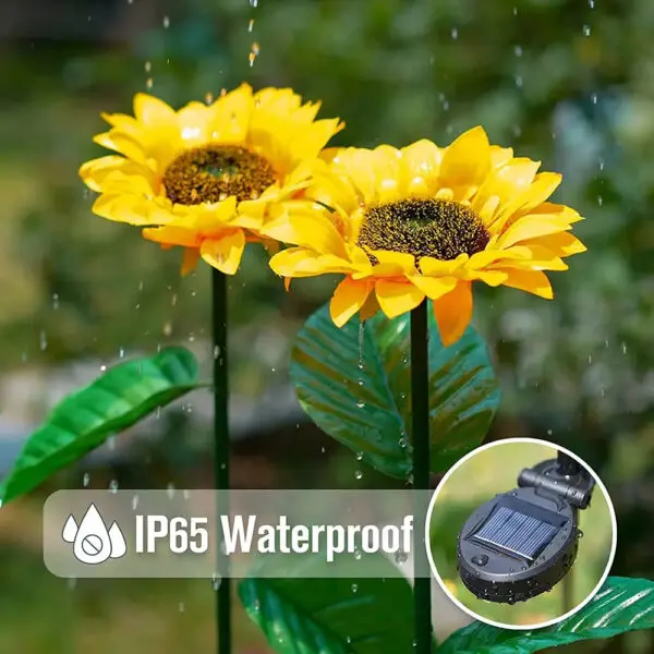 LED Solar Sunflower Outdoor Lawn Light IP65 Waterproof Pathway Yard Wedding Holiday Garden Decoration Solar Flowers Lamp - Image 4