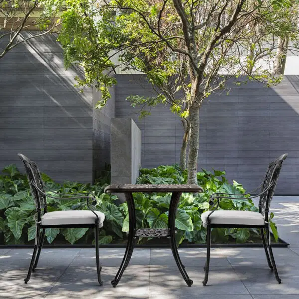 Outdoor dining table and chair set 3-piece set Garden terrace table and chairs Cast aluminum Balcony table and chairs Lawn - Image 5