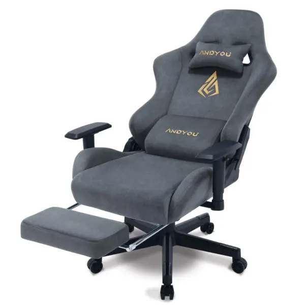 Andyou Gaming Chair, Computer Chair with Footrest, Headrest, Lumbar Support, Height Adjustable Ergonomic PC Chair