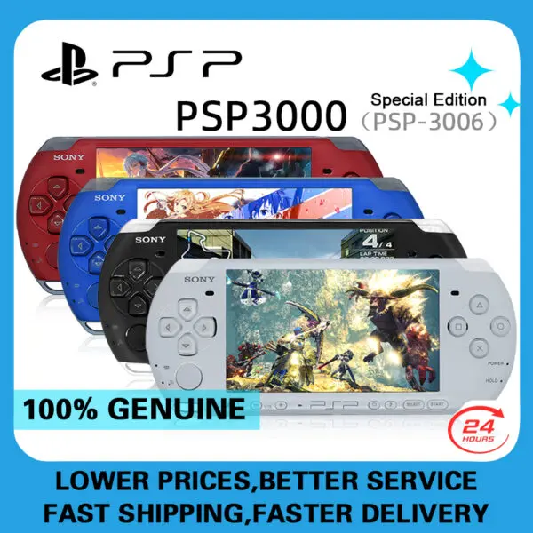 Original Sony psp 3000 Handheld Game Console (PSP-3006) PlayStation PSP3000 Game Console+(Free Games)