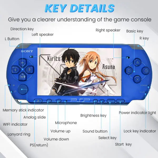 Original Sony psp 3000 Handheld Game Console (PSP-3006) PlayStation PSP3000 Game Console+(Free Games) - Image 4