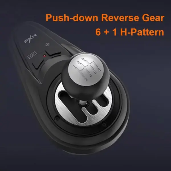 PXN A7 Driving Shifter 6+1 H-Pattern 2 Button Push-down Reverse Gear PIug-Play multi-Device support Racing Steer Wheel For PC - Image 2