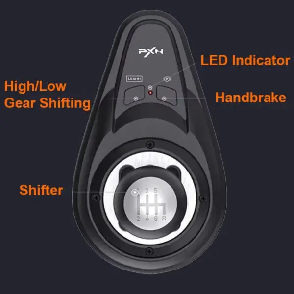 PXN A7 Driving Shifter 6+1 H-Pattern 2 Button Push-down Reverse Gear PIug-Play multi-Device support Racing Steer Wheel For PC - Image 3
