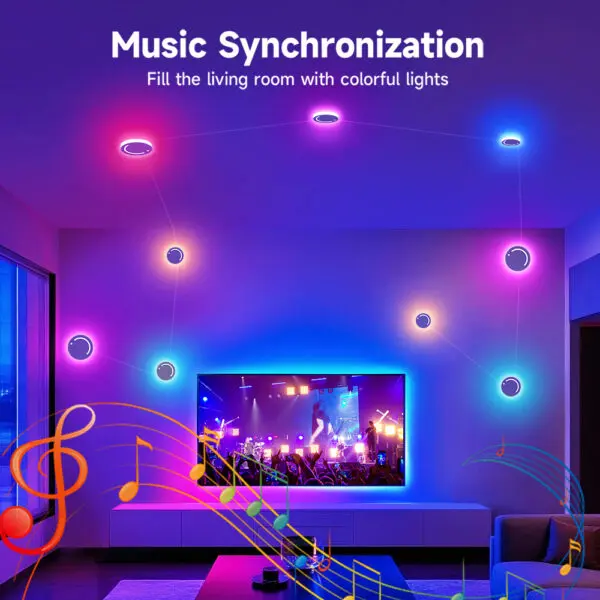 RGB Intelligent Constellation Lights LED Wall Lamp Atmosphere Decoration Lamp DYI Music Rhythm APP Control For Game Room Bedroom - Image 4