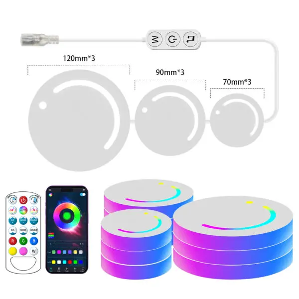 RGB Intelligent Constellation Lights LED Wall Lamp Atmosphere Decoration Lamp DYI Music Rhythm APP Control For Game Room Bedroom - Image 5
