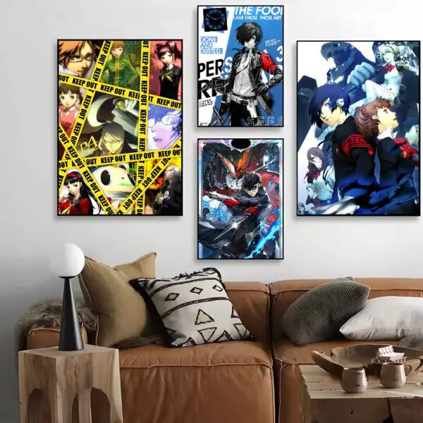 Persona 5 Gaming Anime Poster HD art sticky wall waterproof home living room bedroom bar aesthetic decoration - Image 2