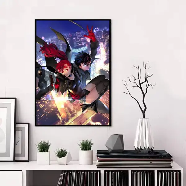 Persona 5 Gaming Anime Poster HD art sticky wall waterproof home living room bedroom bar aesthetic decoration - Image 13
