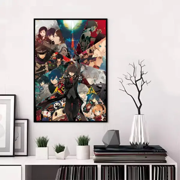 Persona 5 Gaming Anime Poster HD art sticky wall waterproof home living room bedroom bar aesthetic decoration - Image 17