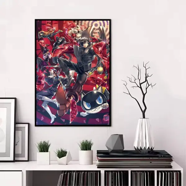 Persona 5 Gaming Anime Poster HD art sticky wall waterproof home living room bedroom bar aesthetic decoration - Image 19