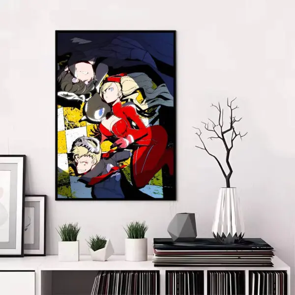 Persona 5 Gaming Anime Poster HD art sticky wall waterproof home living room bedroom bar aesthetic decoration - Image 27