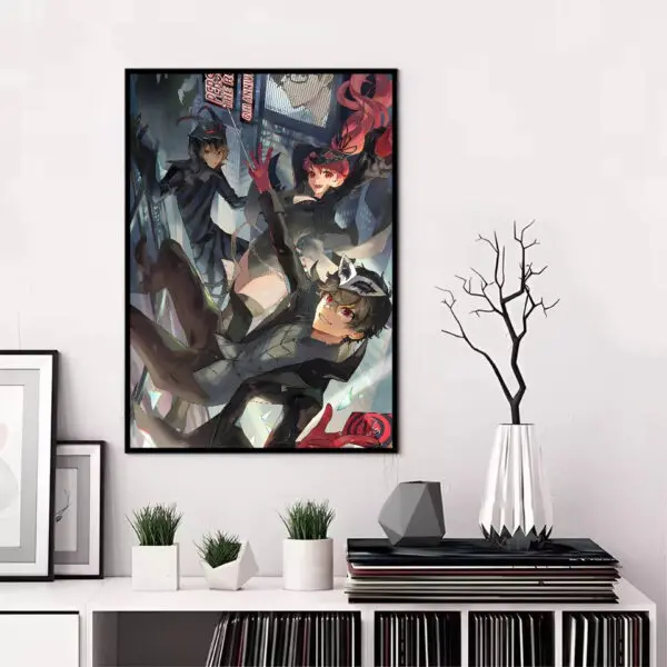 Persona 5 Gaming Anime Poster HD art sticky wall waterproof home living room bedroom bar aesthetic decoration - Image 29