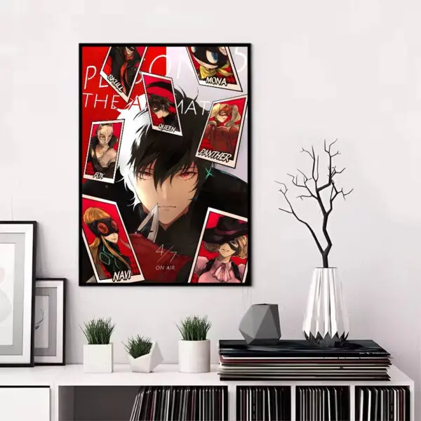 Persona 5 Gaming Anime Poster HD art sticky wall waterproof home living room bedroom bar aesthetic decoration - Image 31