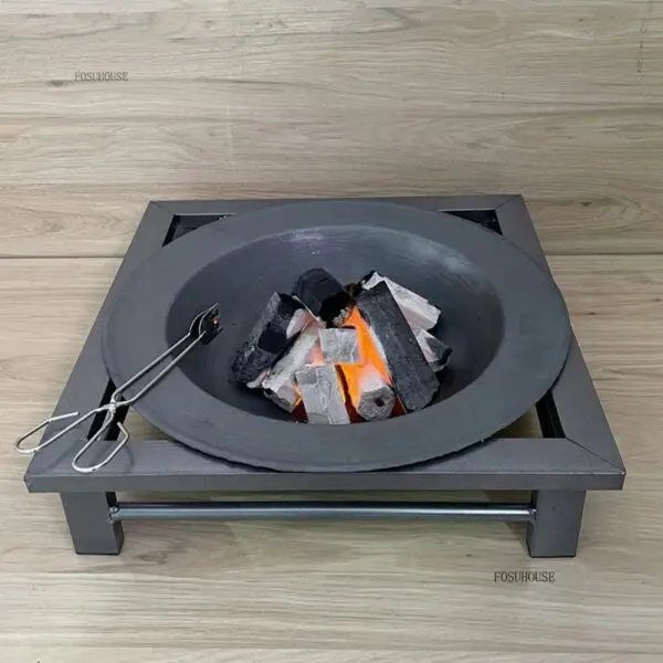 Old-fashioned Fire Pits Charcoal Barbecue Heating Stove Winter Rural Charcoal Basin Cast Iron Stove Outdoor Barbecue Grill AA - Image 5