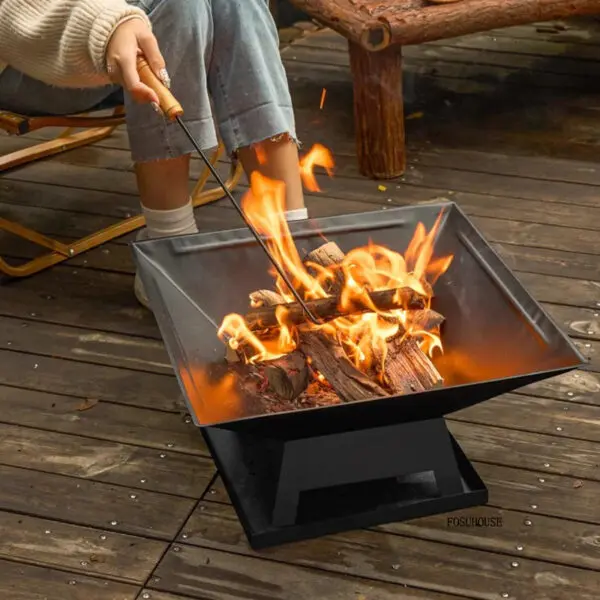Courtyard Outdoor Fire Pits Barbecue Table Outdoor Heating Charcoal Stove Grill Stand Home Indoor Tea Making Stove Full Set B