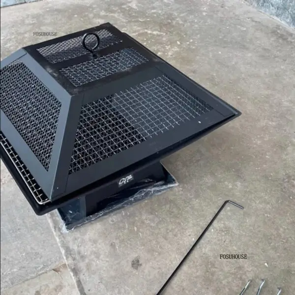 Courtyard Outdoor Fire Pits Barbecue Table Outdoor Heating Charcoal Stove Grill Stand Home Indoor Tea Making Stove Full Set B - Image 5