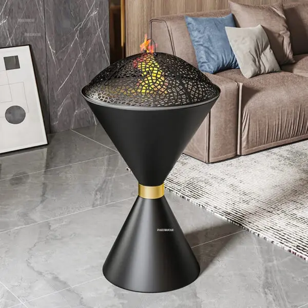 New Fire Pits Grilling Stove Indoor Charcoal Stove Brazier Tables Home Fire Wood Heater Outdoor Grill Stand Smokeless Brazier Q - Image 3