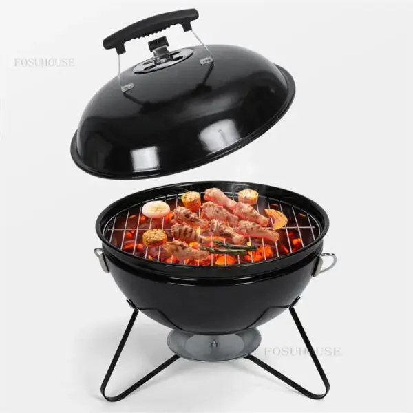 Courtyard Outdoor Fire Pits Round Heating Brazier Household Multi-functional Barbecue Grill Portable Folding Charcoal Fire Stove - Image 2