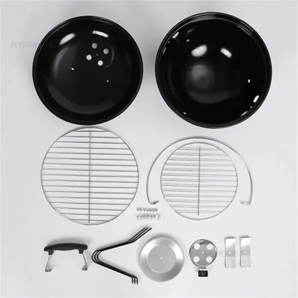 Courtyard Outdoor Fire Pits Round Heating Brazier Household Multi-functional Barbecue Grill Portable Folding Charcoal Fire Stove - Image 5