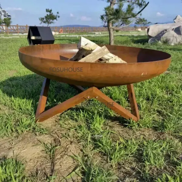 Europe Bonfire Furnace Outdoor Heaters Fire Pit For Large 60CM Outdoor Courtyard Charcoal Wood Fire Stove Garden Terrace Brazier