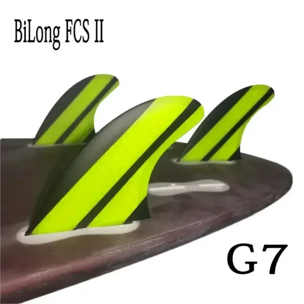 BiLong FCS II G7 Surfboard Thruster Tri Fin Fiberglass with Carbonfiber Electric Surfboard Quilhas Surf Wakeboard Windsurf Fins - Image 5