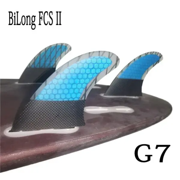 BiLong FCS II G7 Surfboard Thruster Tri Fin Fiberglass with Carbonfiber Electric Surfboard Quilhas Surf Wakeboard Windsurf Fins - Image 6