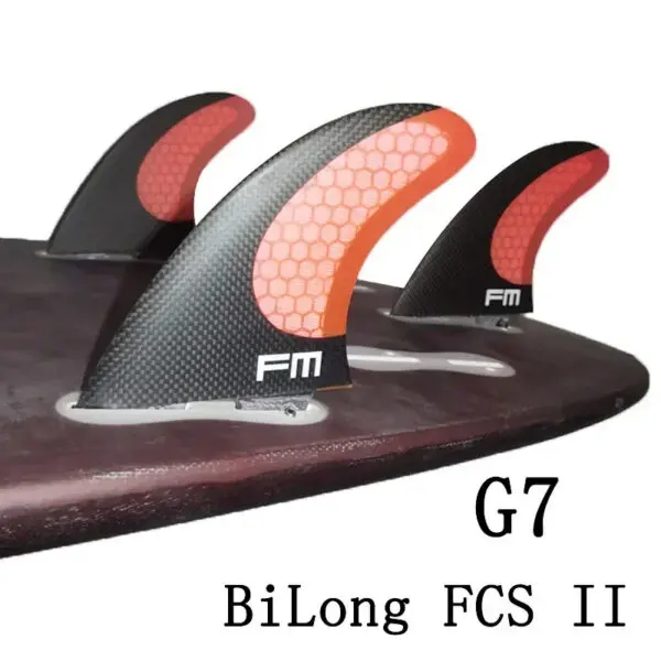 BiLong FCS II G7 Surfboard Thruster Tri Fin Fiberglass with Carbonfiber Electric Surfboard Quilhas Surf Wakeboard Windsurf Fins - Image 10