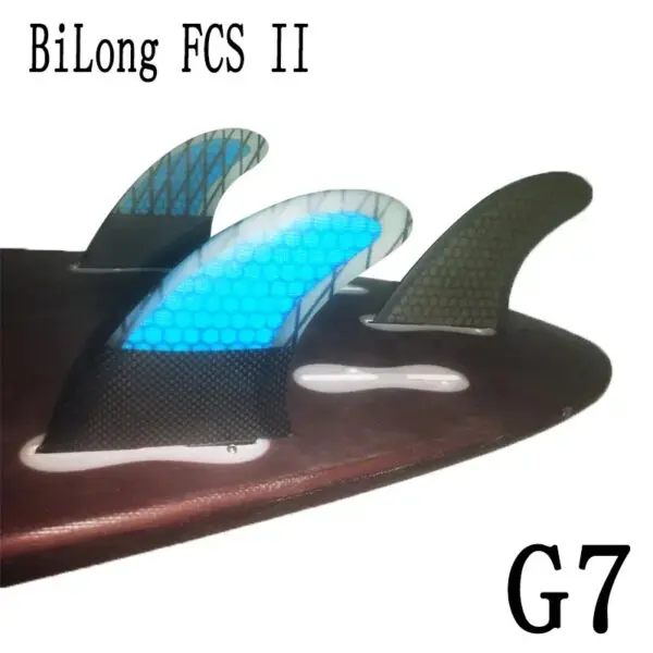 BiLong FCS II G7 Surfboard Thruster Tri Fin Fiberglass with Carbonfiber Electric Surfboard Quilhas Surf Wakeboard Windsurf Fins - Image 13