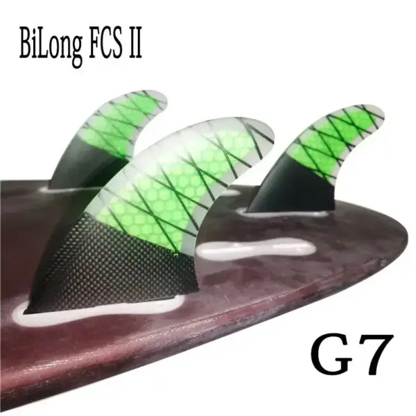 BiLong FCS II G7 Surfboard Thruster Tri Fin Fiberglass with Carbonfiber Electric Surfboard Quilhas Surf Wakeboard Windsurf Fins - Image 15