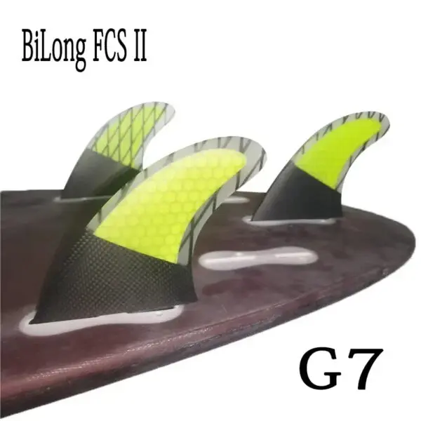 BiLong FCS II G7 Surfboard Thruster Tri Fin Fiberglass with Carbonfiber Electric Surfboard Quilhas Surf Wakeboard Windsurf Fins - Image 16